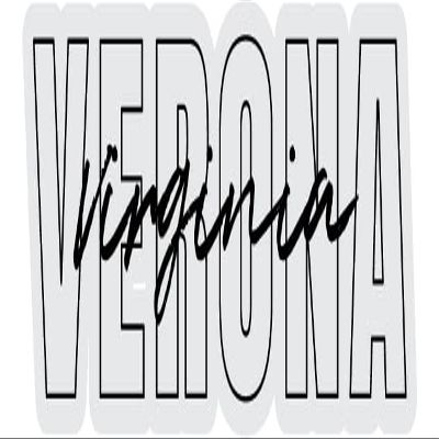 Verona Virginia Souvenir Vinyl Decal Sticker Clear Script Design 3 Inch