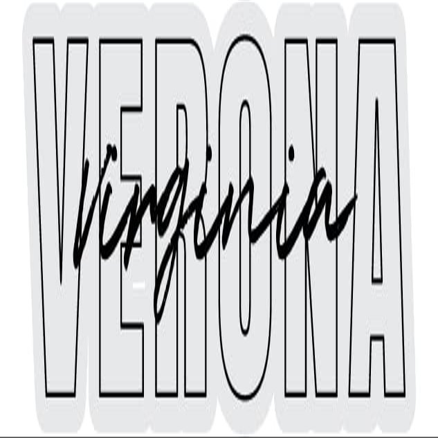 Verona Virginia Souvenir Vinyl Decal Sticker Clear Script Design 3 Inch