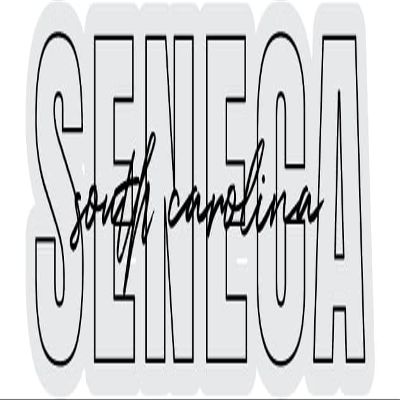 Seneca South Carolina Souvenir Vinyl Decal Sticker Clear Script Design 3 Inch