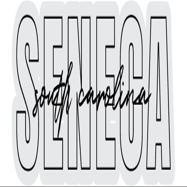 Seneca South Carolina Souvenir Vinyl Decal Sticker Clear Script Design 3 Inch