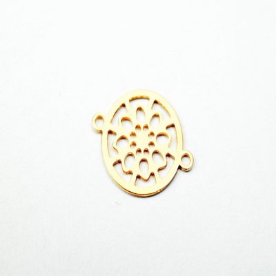 6 PCs Dainty Thin 18K Pinky as Gold Filled Tarnish Resistant Filigree Flower Connector Size 12x9mm Thickness 0.25mm DGF04