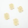 6 PCs Dainty Thin 18K Pinky as Gold Filled Tarnish Resistant Filigree Flower Connector Size 12x9mm Thickness 0.25mm DGF04 view 2