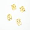6 PCs Dainty Thin 18K Pinky as Gold Filled Tarnish Resistant Filigree Flower Connector Size 12x9mm Thickness 0.25mm DGF04 view 3