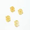 6 PCs Dainty Thin 18K Pinky as Gold Filled Tarnish Resistant Filigree Flower Connector Size 12x9mm Thickness 0.25mm DGF04 view 4