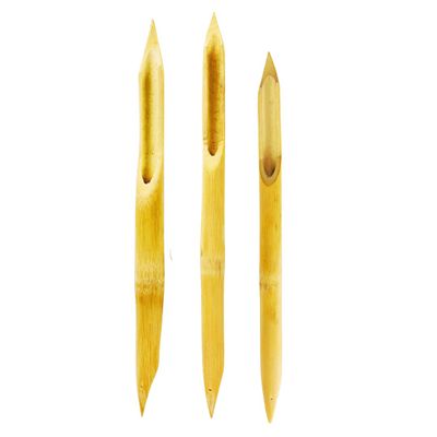 Artist's Best 3 Pieces Double Head Strong Bamboo Pottery Ceramic Shaping Tools and Reed Pens || Great for Sculpting, Shaping and Using Black Ink