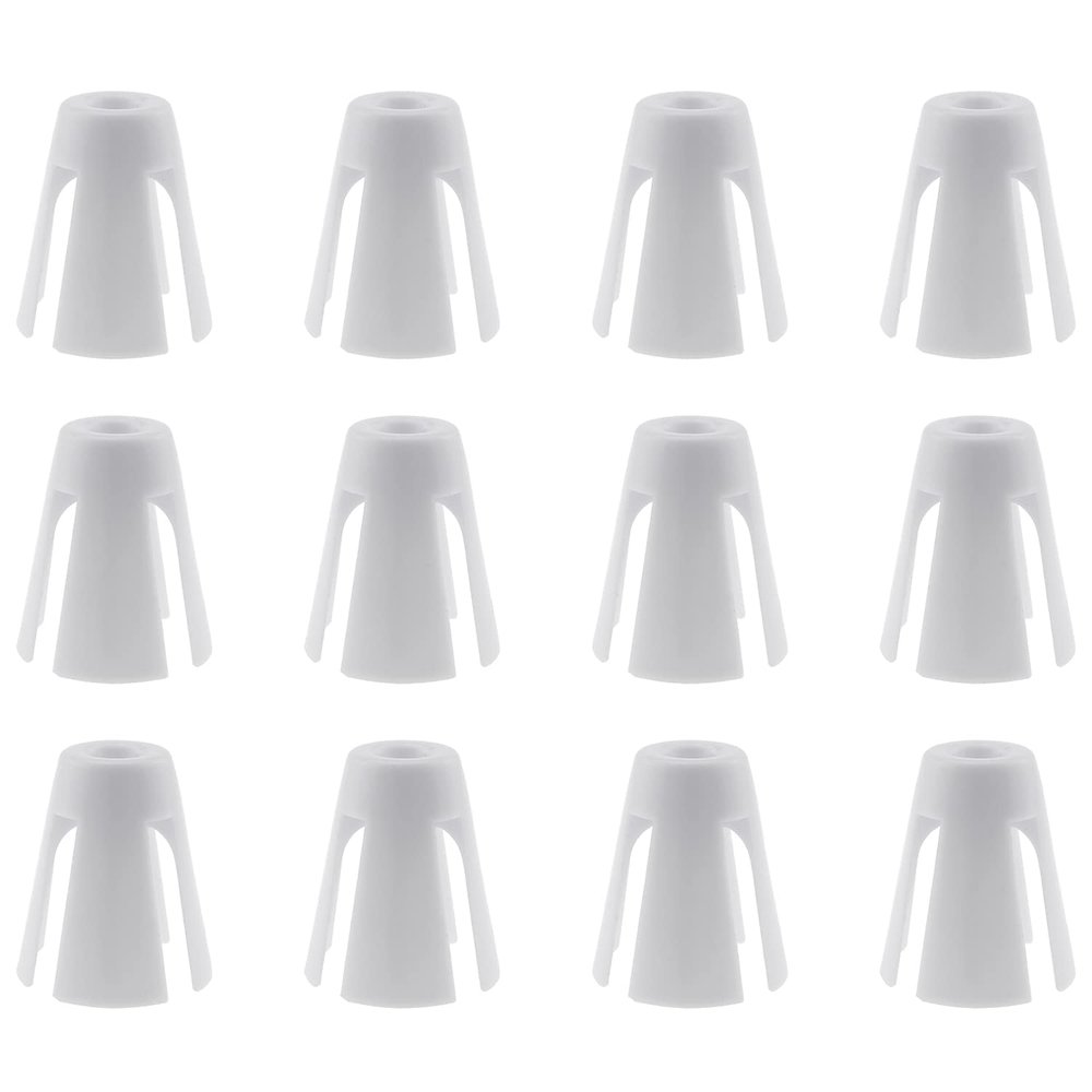 ZZHXSM 12PCS Plastic Coil Claw Sewing Machine Thread Setter Claw for Thread Spool Cone Holder Overlocker Serger Sewing Accessories, White