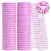 TONIFUL 2 Rolls 10 Inch Pink Decorative Mesh Ribbbon Rolls, Fabric Mesh with Foil for Wreath Supplies, Front Door Wreath Crafts Tree Decor Christmas NewYears Halloween Decoration (10 yds/roll) view 1