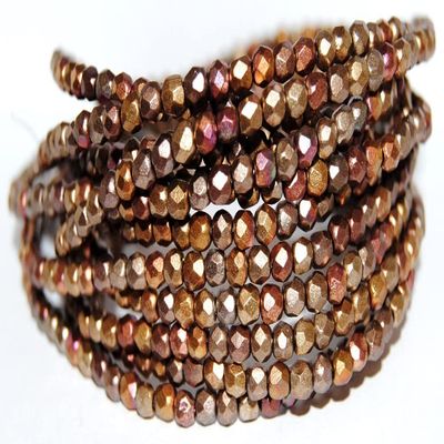 600 pcs Fire Polished Round Faceted Beads, 1620 (1620), Glass, Czech Republic, Size 4 mm (0.16 in)