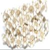 100 pcs Flower Pressed Glass Beads, White 54202 (2010 54202), Glass, Czech Republic, Size 14 mm (0.55 in) view 1