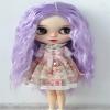 JD706 9-10inch 23-25CM Mid Parting Long Girlish Sauvage Synthetic Mohair BJD Wigs DOD QBaby Blythes Doll Accessories (Purple) view 1