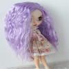 JD706 9-10inch 23-25CM Mid Parting Long Girlish Sauvage Synthetic Mohair BJD Wigs DOD QBaby Blythes Doll Accessories (Purple) view 2