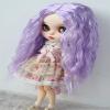 JD706 9-10inch 23-25CM Mid Parting Long Girlish Sauvage Synthetic Mohair BJD Wigs DOD QBaby Blythes Doll Accessories (Purple) view 3