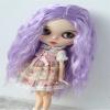 JD706 9-10inch 23-25CM Mid Parting Long Girlish Sauvage Synthetic Mohair BJD Wigs DOD QBaby Blythes Doll Accessories (Purple) view 4