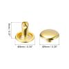 uxcell 100 Sets Leather Rivets, 9mm Double Cap Rivets 8mm Height Metal Studs Rivet for Leather Craft Repair DIY Purse Belts Bags Shoes, Gold Tone view 2