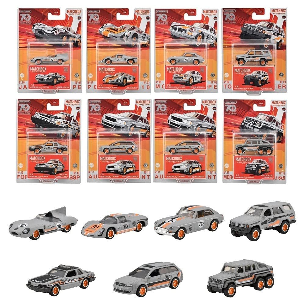 Collectors Superfast 2023 S 70 Years Special Edition Set of 8 Pieces Diecast Model Cars by Matchbox GBJ48-965S