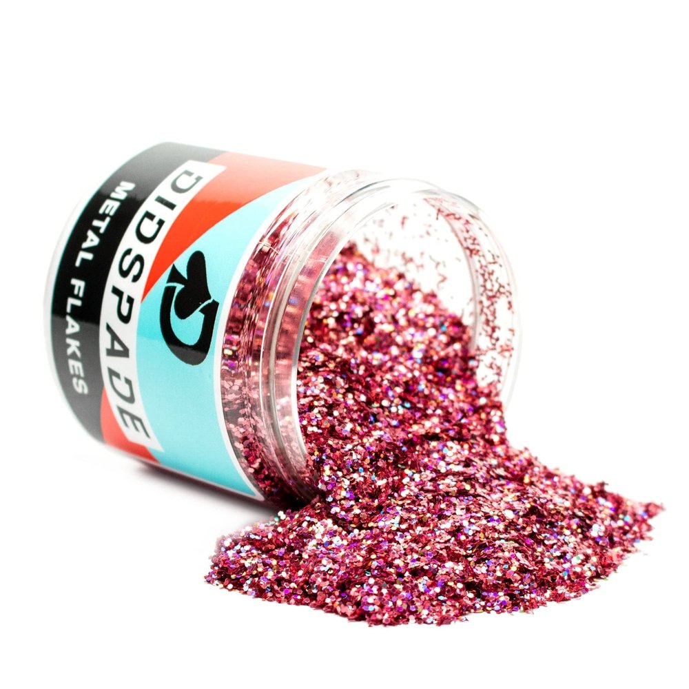 6oz Stupid Cupid 0.025" Large Metallic Flake | Premium Pink Holographic Glitter for Epoxy, Resin, Nail Art, Tumblers, Multi-Purpose