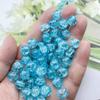 100pcs Crackle Glass Beads 10mm Round Crystal Glass Spacer Crafts Beads for Jewelry Making Necklace Bracelet Earrings DIY Crafts(Sky Blue) view 3