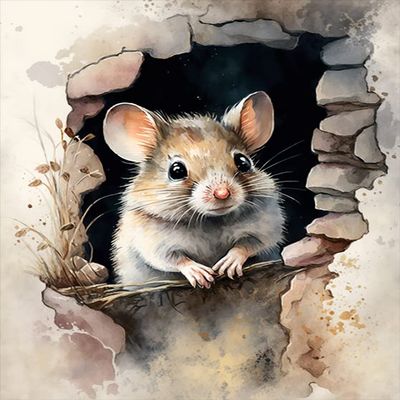 5D DIY Diamond Painting Kits for Adults Little Mouse Full Drill Embroidery Cross Stitch Crystal Rhinestone Paintings Pictures Arts Wall Decor Painting Dots Kits 16x20 inch