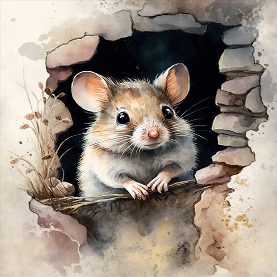 5D DIY Diamond Painting Kits for Adults Little Mouse Full Drill Embroidery Cross Stitch Crystal Rhinestone Paintings Pictures Arts Wall Decor Painting Dots Kits 16x20 inch