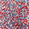 Red White and Blue Star Flag, Fourth of July Themed Polymer Clay Sprinkle Mix (NOT Edible) Available in 10gr Bags view 1
