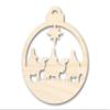 Unfinished Wood Bethlehem Nativity Ornament Shape Christmas Craft up to 46" DIY 20" / 1/4" view 1