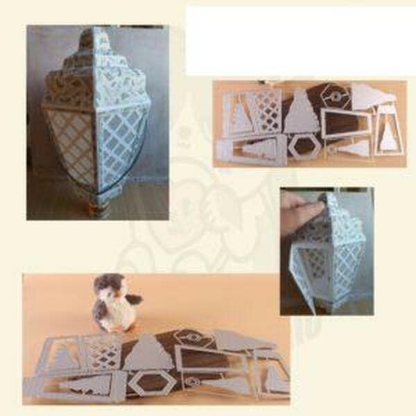 3D Lantern Metal Cutting Dies Die Cut Scrapbooking Card Craft Decoration DIY