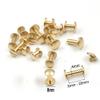 SLOYCA 10pcs Solid Brass Binding Screws Nail Stud Rivets for Photo Album Leather Craft Studs Belt Wallet Fasteners 8mm Dome Cap (Color : 10Pcs, Size : 4mm) view 2