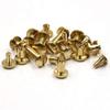 SLOYCA 10pcs Solid Brass Binding Screws Nail Stud Rivets for Photo Album Leather Craft Studs Belt Wallet Fasteners 8mm Dome Cap (Color : 10Pcs, Size : 4mm) view 4