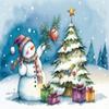 STOJAN Diamond Painting Kits Christmas Snowman and Gifts, 5D Round Diamond Paste Embroidery Crafts for Home Decor Bedroom Decor, 12X18Inch Suitable for Beginners Handmade DIY Gifts Diamond Painting view 1