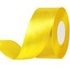 Showin Yellow Ribbon, Double Face 1 1/2 Inch x Continuous 50 Yards Yellow Satin Ribbon for Gift Wrapping, Wedding Decoration and Floral Bouquets view 1