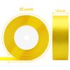 Showin Yellow Ribbon, Double Face 1 1/2 Inch x Continuous 50 Yards Yellow Satin Ribbon for Gift Wrapping, Wedding Decoration and Floral Bouquets view 2