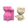 IOOOFU Geometric 3D Love Girl Gypsum Silicone Molds Storage Box Mold for Making Succulent Plants Flower Pot Holder Resin Mold view 1