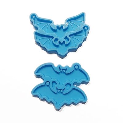 IOOOFU Pendant Mold Clay Molds Bat Shaped Keychain Moulds with Holes Silicone Material for DIY Hand-Making Lover Silicone bat Pendant molds for epoxy Resin