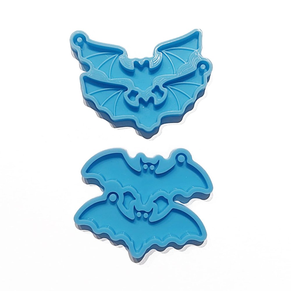 IOOOFU Pendant Mold Clay Molds Bat Shaped Keychain Moulds with Holes Silicone Material for DIY Hand-Making Lover Silicone bat Pendant molds for epoxy Resin