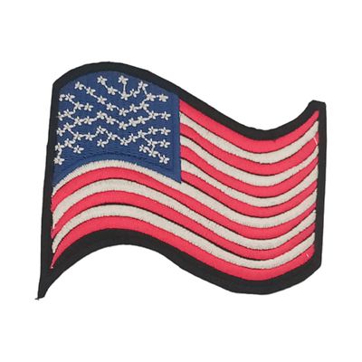 DealzCT USA Flag Waving Iron On Sew On Small Patch for Jacket Vest