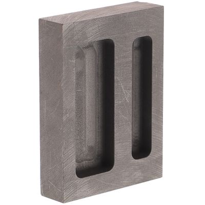 Uonlytech Casting Mold for Aluminum Brass Copper Zinc Graphite Ingot Mold 2 Holes