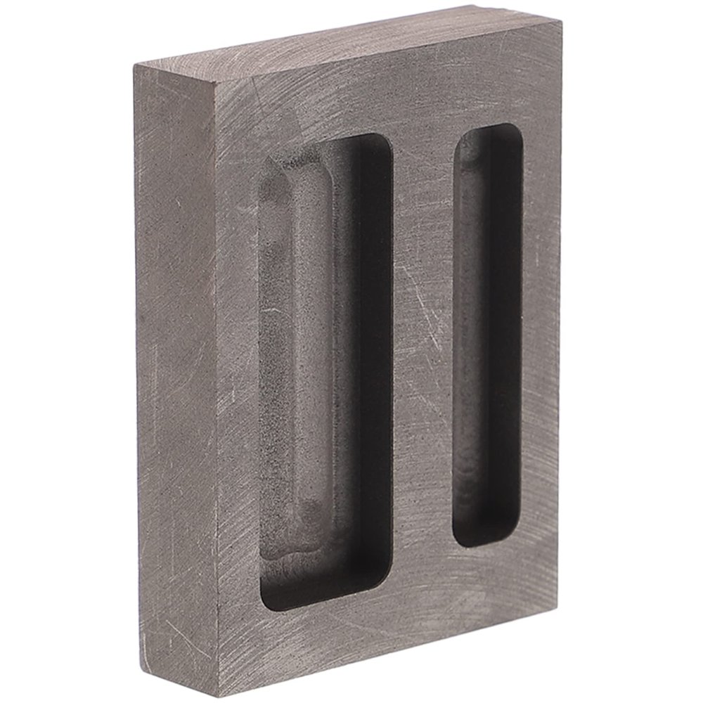Uonlytech Casting Mold for Aluminum Brass Copper Zinc Graphite Ingot Mold 2 Holes