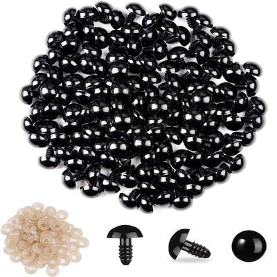 Vanblue 260pcs 20mm Safety Eyes for Amigurumi with Washers Black Safety Eyes for Crocheting Plastic Crochet Eyes for Stuffed Animals Doll Animals for Teddy Bear Crafts Making Halloween Decorations