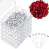 Yuxung 1000 Pcs Diamond Pins Flower Pins for Bouquet Crystal Corsage Wedding Bouquet Diamonds Jewelry Rhinestones Floral Boutonnier Jewelry Accessories DIY Craft Decor (1.5 Inch) view 1
