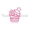 The Cookie Countess Christmas Train Tree Car Stencil - Drawn by Krista view 2