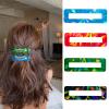 Barrette Resin Molds DIY Hair Pin Casting Mold Holographic-Hair Clip Mold Long Strip Shape Silicone Molds for-Bookmark Holographic-molds for Resin Silicone view 3