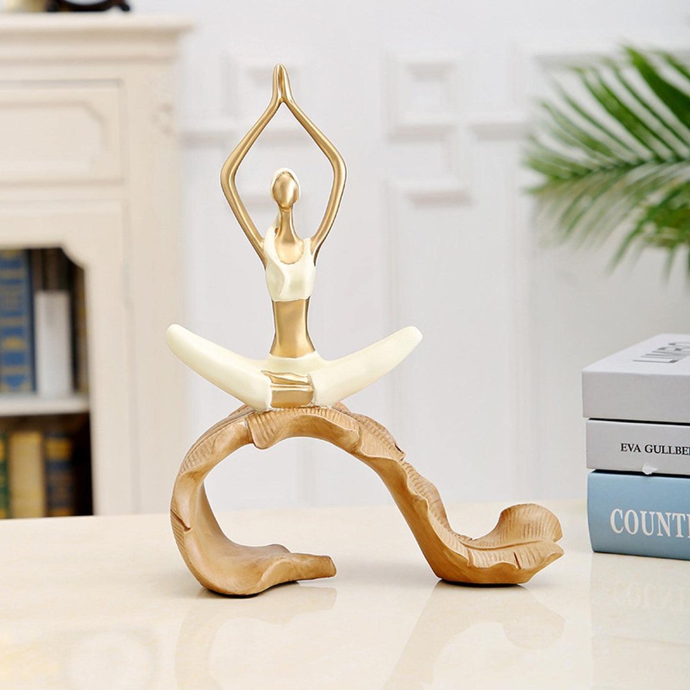 CHAXEL Yoga Girl, Living Room Knick-knacks, Home Decoration, Gym, Wine Cabinet, TV Cabinet, Desk, Study, Accessories White Yoga Maiden A