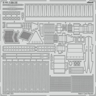 Eduard Sprue Brothers 1:32 Color PE - F-35A Lightning II Detail Set (TRP kit), EDU321011