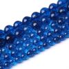 90pcs 4mm Natural Blue Crystal Crackle Quartz Stone Round Loose Beads for Jewelry Making DIY Bracelets Necklaces Energy Healing Stone Beads 15" (4mm, Blue Crackle Quartz) view 1
