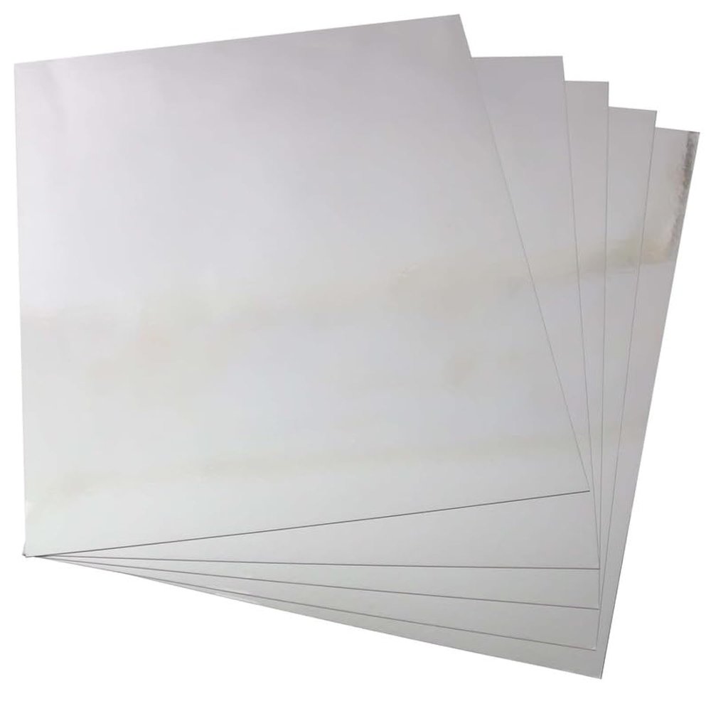 Metallic Silver Cardstock Paper, 60pcs of 8.5x11 (250 GSM) - Silver Paper Foil Board, Mirror Finish Surface Die Cut and Plotter Compatible - Perfect for Crafting, Invitations & Decorations