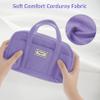 Sooez Large Pencil Case Pouch, Extra Big Pencil Bag with 5 Compartments, Pen Bag Wide Opening, Soft Corduroy Pencil Pouch Organizer with Zipper, Cute Aesthetic School Supplies for Teen Girls-Purple view 2
