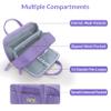 Sooez Large Pencil Case Pouch, Extra Big Pencil Bag with 5 Compartments, Pen Bag Wide Opening, Soft Corduroy Pencil Pouch Organizer with Zipper, Cute Aesthetic School Supplies for Teen Girls-Purple view 4