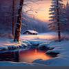 Warm Winter Diamond Painting Kits - Full Circle Gemstone Crystal Cross Stitch Kit for Beginners, Great Gifts for Home Decor & Kitchen Decor Snow-Capped (16 X 20 Inch) view 1