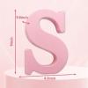 AOCEAN 6 Inch Pink Wood Letters Unfinished Wooden Letters for Wall MAGA Decorative Standing Letters Slices Sign Board for Crafts Christmas Decoration Home Party Projects (S) view 2