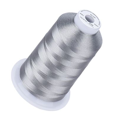 Simthread 5500Yds Embroidery Thread, 5000M High-Yardage 40WT 100% Polyester Thread 170+ Vivid Colors, High-Speed Rated Compatible with Brother, Singer, Janome & More - Weathered Gray S104